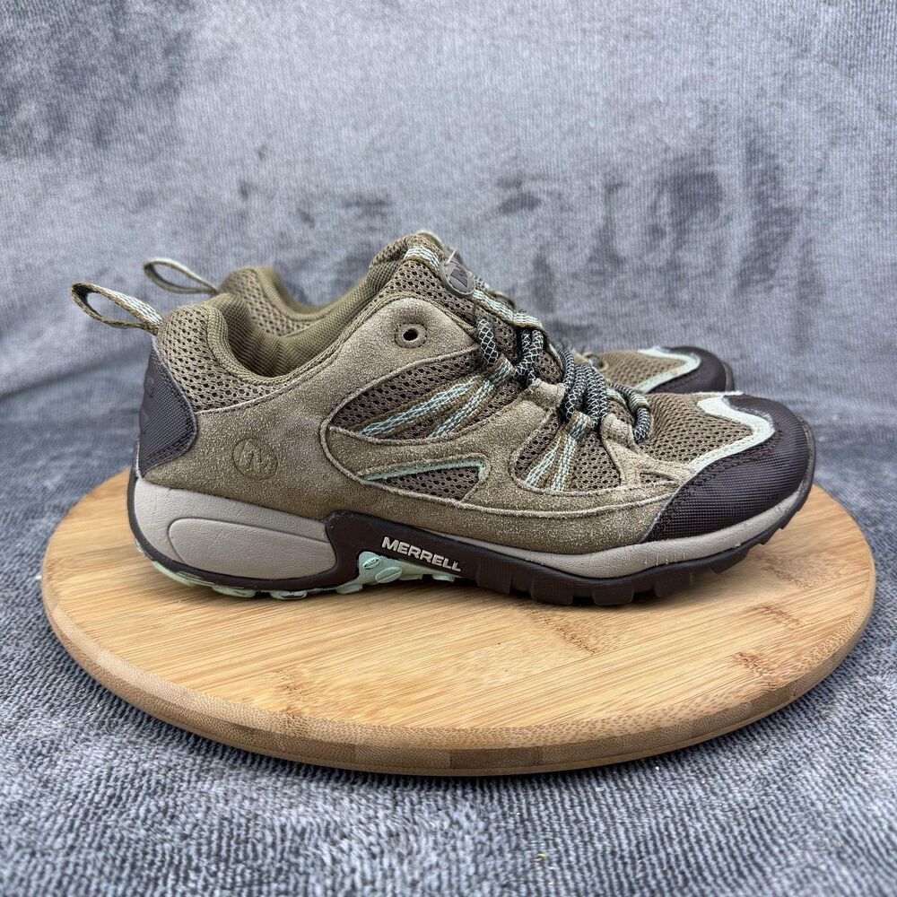 Merrell Hiking Shoes Womens Size 8 Brown Suede Outdoor Trail Sneakers J189601C